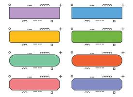 Colored line banner in flat style vector illustration. Set of promotional abstract banner. Template for advertising text