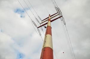 Background with electricity pole photo