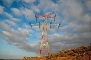 Background with electricity pole photo