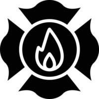 Firefighter Badge Vector Icon Style