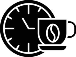 vector diseño café hora icono estilo