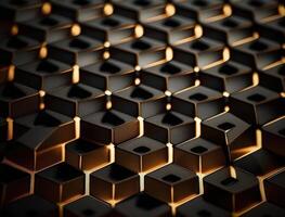 3D Futuristic cubes background Abstract geometric mosaic Square tiles pattern created with technology photo