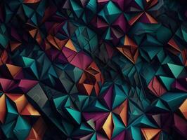 Dark abstract geometric grid pattern Seamless background created with technology photo