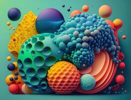 Abstract image featuring a combination of organic and geometric shapes dynamic and energetic background created with technology photo