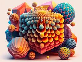 Abstract image featuring a combination of organic and geometric shapes dynamic and energetic background created with technology photo