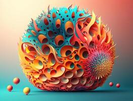 Abstract image featuring a combination of organic and geometric shapes dynamic and energetic background created with technology photo
