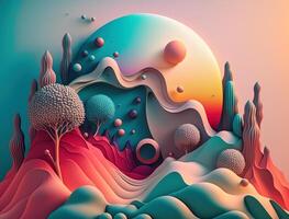 Abstract image featuring a combination of organic and geometric shapes dynamic and energetic background created with technology photo