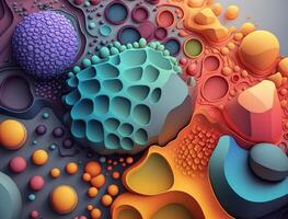 Abstract image featuring a combination of organic and geometric shapes dynamic and energetic background created with technology photo