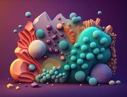 Abstract image featuring a combination of organic and geometric shapes dynamic and energetic background created with technology photo