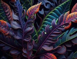 Abstract colorful foliage background created with technology photo