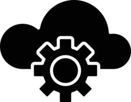 vector diseño nube ajustes icono estilo