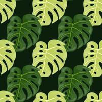 decorativo tropical hoja sin costura modelo. estilizado exótico hojas antecedentes. moderno selva plantas interminable fondo de pantalla. vector