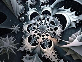 Fractal mandala Sacred geometry background created with technology photo