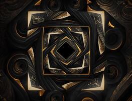 Fractal mandala Sacred geometry background created with technology photo