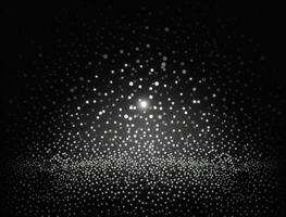 Black and white abstract geometric background with dot shapes pointillism style created with technology photo