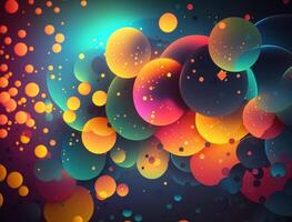 Colorful abstract geometric background with dot shapes pointillism style created with technology photo