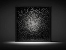 Black and white abstract geometric background with dot shapes pointillism style created with technology photo