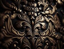 Royal vintage Victorian Gothic background Rococo venzel and whorl created with technology photo