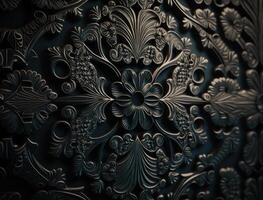 Royal vintage Victorian Gothic background Rococo venzel and whorl created with technology photo