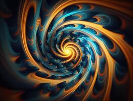 Colorful Swirling radial vortex background created with technology photo