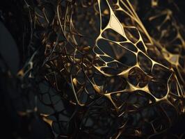 Dark black abstract background An abstract image featuring organic shapes and lines that intersect and overlap created with technology photo