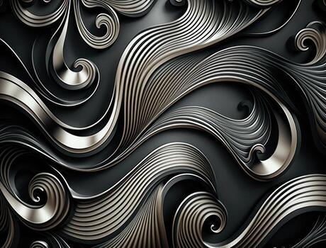 Modern colorful wave stripes pattern background created with technology photo