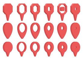 Location pointer pin icon vector set. GPS location pin