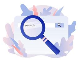 SEO Search Engine Optimization concept set. Flat cartoon style. Vector illustration