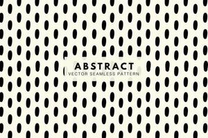 Polka dot black oval shapes on a white background seamless repeating pattern vector