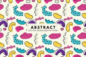 Organic abstract trendy vector shapes seamless repeating pattern