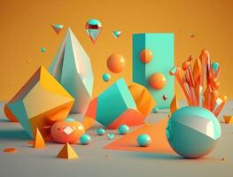 Abstract image featuring a combination of organic and geometric shapes dynamic and energetic background created with technology photo