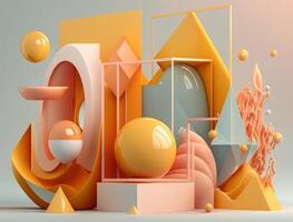 Abstract image featuring a combination of organic and geometric shapes dynamic and energetic background created with technology photo
