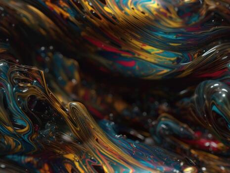 Bright fluid paint pattern Dynamic liquid shapes seamless background created with technology photo