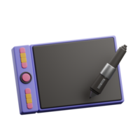 graphique designer tablette illustration 3d png