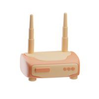 office work wifi router illustration 3d png