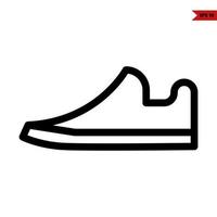 icono de línea de zapatos vector