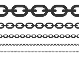 Seamless chain vector illustration isolated on white background