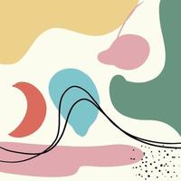 Abstract backgrounds hand drawn various shapes and doodle objects. vector