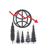 simple Deforestation icon. Simple element from global warming. Creative Deforestation icon for web design, templates vector