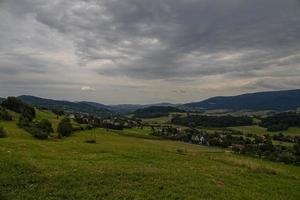 summer landscape with Polish mountains on a cloudy day photo