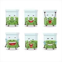 Cartoon character of green potion with smile expression vector