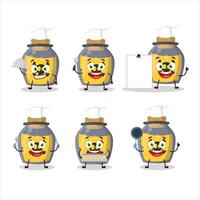 Cartoon character of dangerous potion with various chef emoticons vector