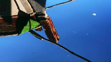 Fishing Boat Reflection on Sea Water video