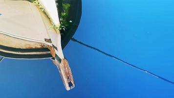 Fishing Boat Reflection on Sea Water video