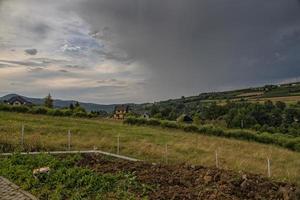 summer landscape with Polish mountains on a cloudy day photo