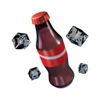 Coke bottle 3D illustration png