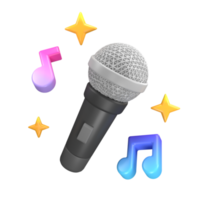 karaoke 3d illustration png