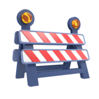 der Verkehr Barrikade 3d Illustration png