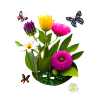 Carnation Flower Garden with transparent background png