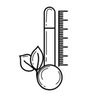 Icon. Thermometer. Green energy. Ecology. Eco style. Green. Clean planet. vector